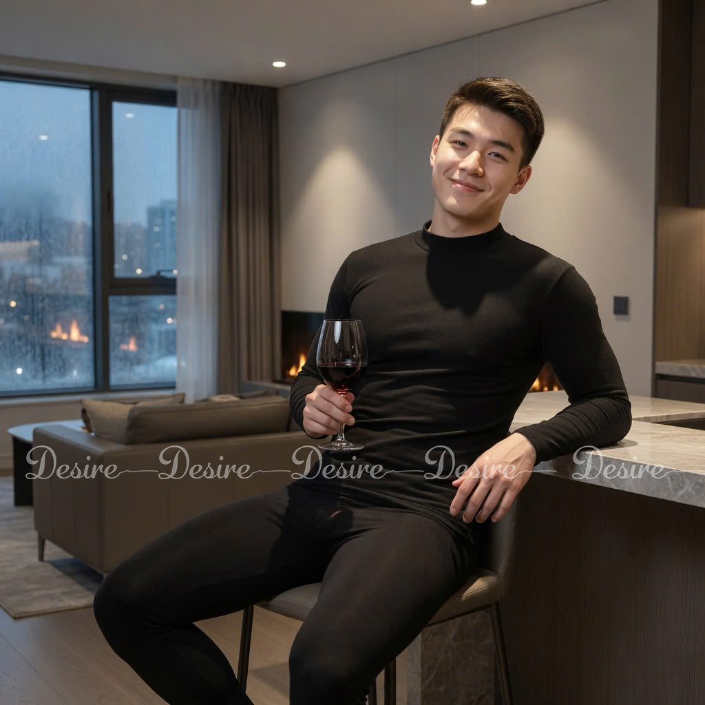Desire Store, Đồ bộ giữ nhiệt nam lót Len Cashmere cổ cao ấm áp mùa đông cao cấp siêu nhẹ dành cho nam giới DGN-03 (Men's ultra-lightweight thermal set with warm cashmere-blend lining and high-neck design for winter. DGN-03) image 25 of 51