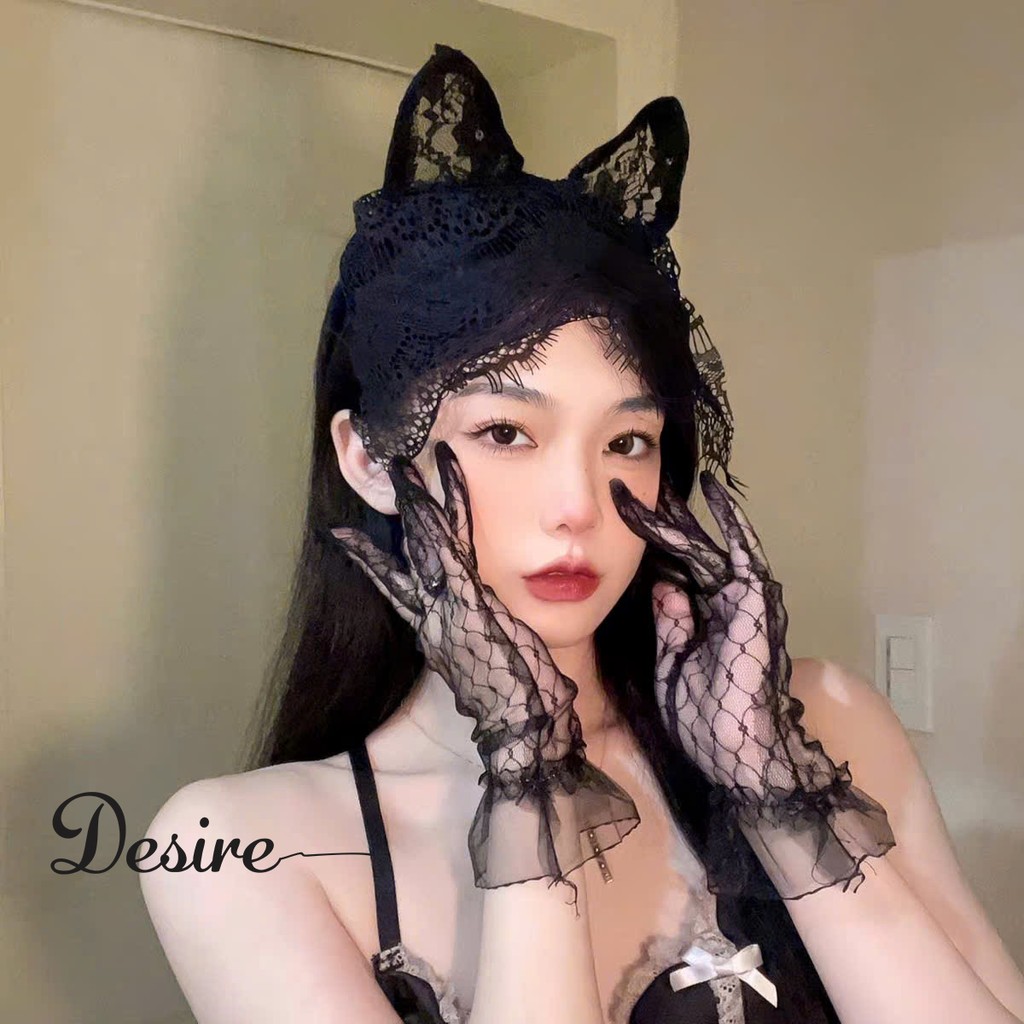 Desire Store, Combo Bờm tóc mèo phối mặt nạ YZ1016+Găng tay YZ1017 phụ kiện phòng the gợi cảm DESIRE image 1 of 7