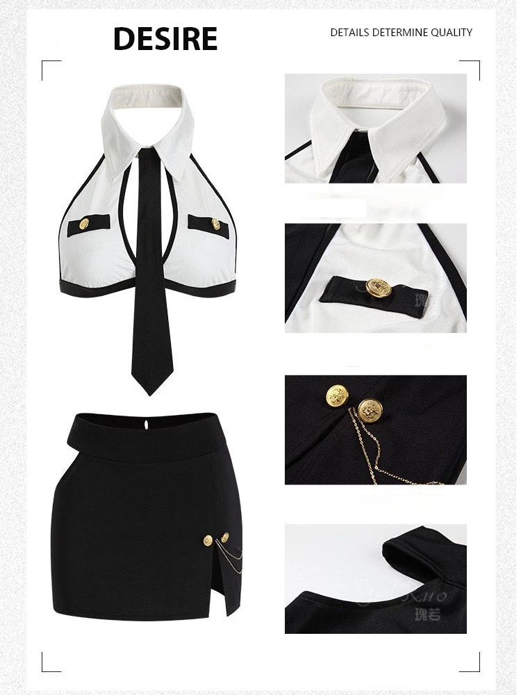 Desire Store, Váy ngủ cosplay hoá trang Cô thư ký cảnh sát gợi cảm sexy DESIRE VN-1585 image 9 of 12