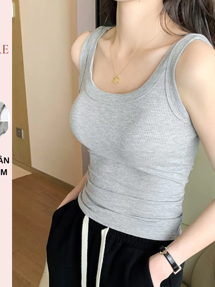 Desire Store, Áo ba lỗ dáng ôm chất thun tăm mềm dày dặn phong cách năng động DESIRE H523 image 3 of 21