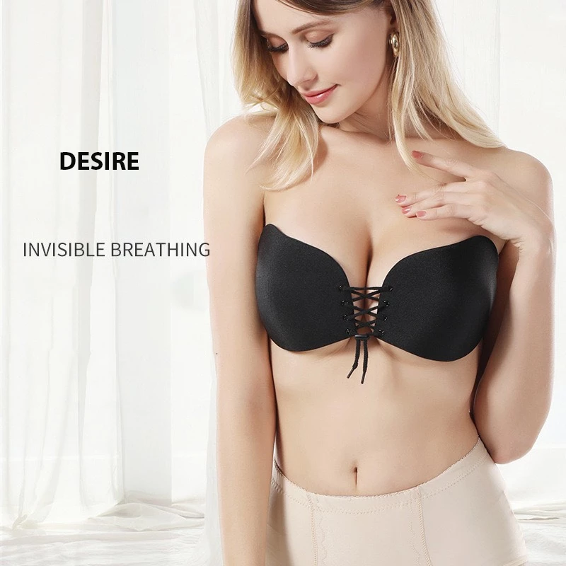 Desire Store, Miếng dán ngực cánh tiên silicon tự dính Áo dán ngực cánh tiên -chuyên dùng mặc áo hở lưng, hở ngực khoét cổ sâu MD-0014 image 5 of 9