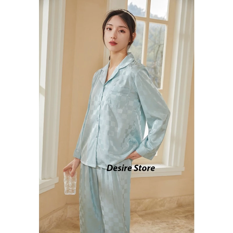 Desire Store, Đồ bộ mặc nhà lụa dài tay DBO-0033 image 3 of 13