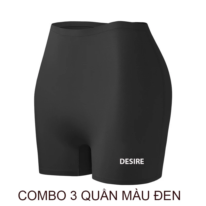 Desire Store, Quần đùi mặc váy su lụa băng tàng hình không đường viền chống lộ chính hãng SACRED BIRD QL-030 - Combo 3 quần Đen, XL image 16 of 18