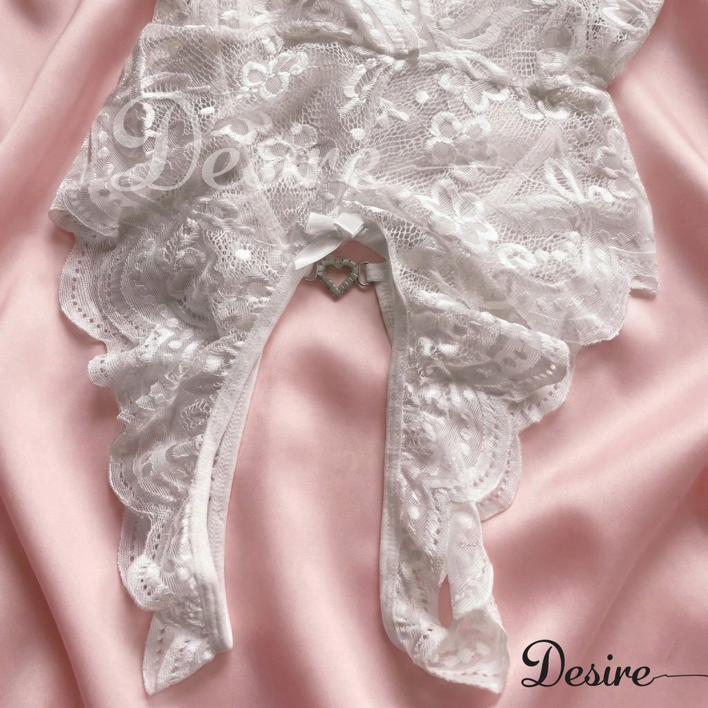 Desire Store, Bodysuit liền thân - Váy ngủ ren xuyên thấu gợi cảm quyên rũ xẻ đáy DESIRE VN-8413 image 4 of 13