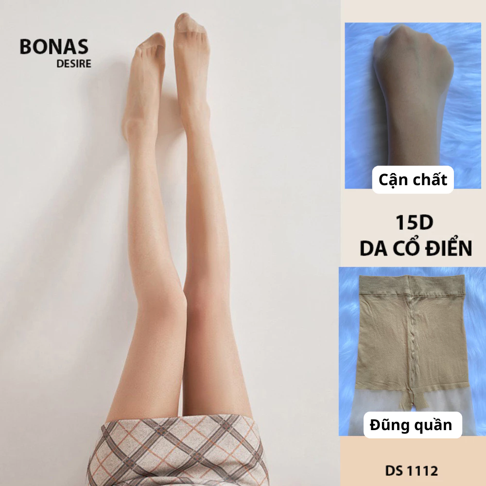 Desire Store, Quần tất BONAS CHÍNH HÃNG màu đen da 0D 15D 80D 200D siêu mỏng tự nhiên thon gọn chân chống tĩnh điện T-006 - 15D- DA CỔ ĐIỂN image 19 of 38