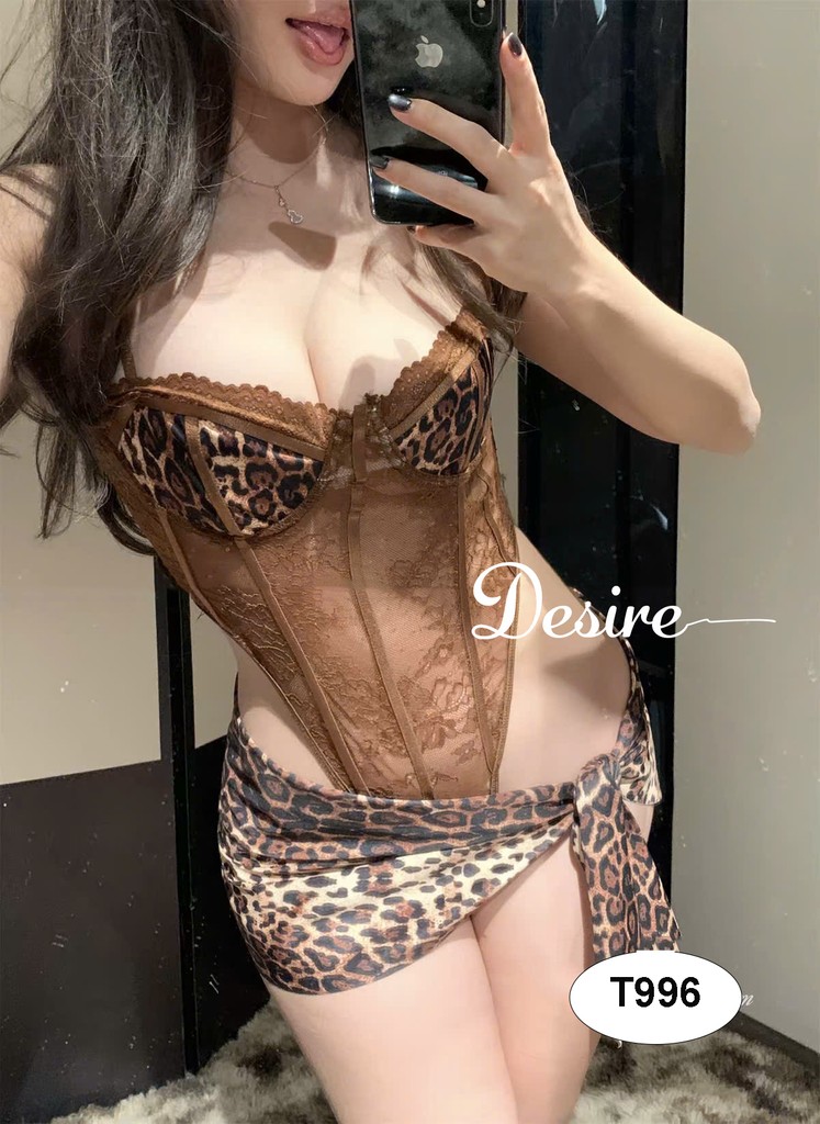 Video sản phẩm cho Bodysuit sexy - Váy ngủ liền thân có gọng họa tiết da báo phối ren gợi cảm kèm chân váy xuyên thấu DESIRE T996 Video của Bodysuit sexy - Váy ngủ liền thân có gọng họa tiết da báo phối ren gợi cảm kèm chân váy xuyên thấu DESIRE T996