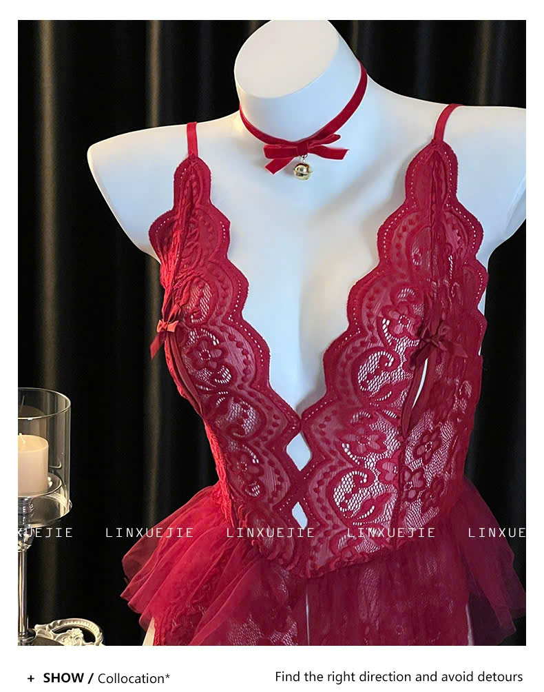 Desire Store, Váy Ngủ Liền Thân Bodysuit Ren Gợi Cảm DESIRE VN-1034 image 6 of 12