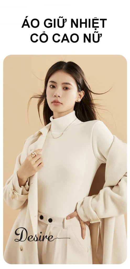 Desire Store, Áo cổ lọ giữ nhiệt mùa đông Dày lót Lông Cừu mềm mịn DESIRE K-801 image 2 of 13