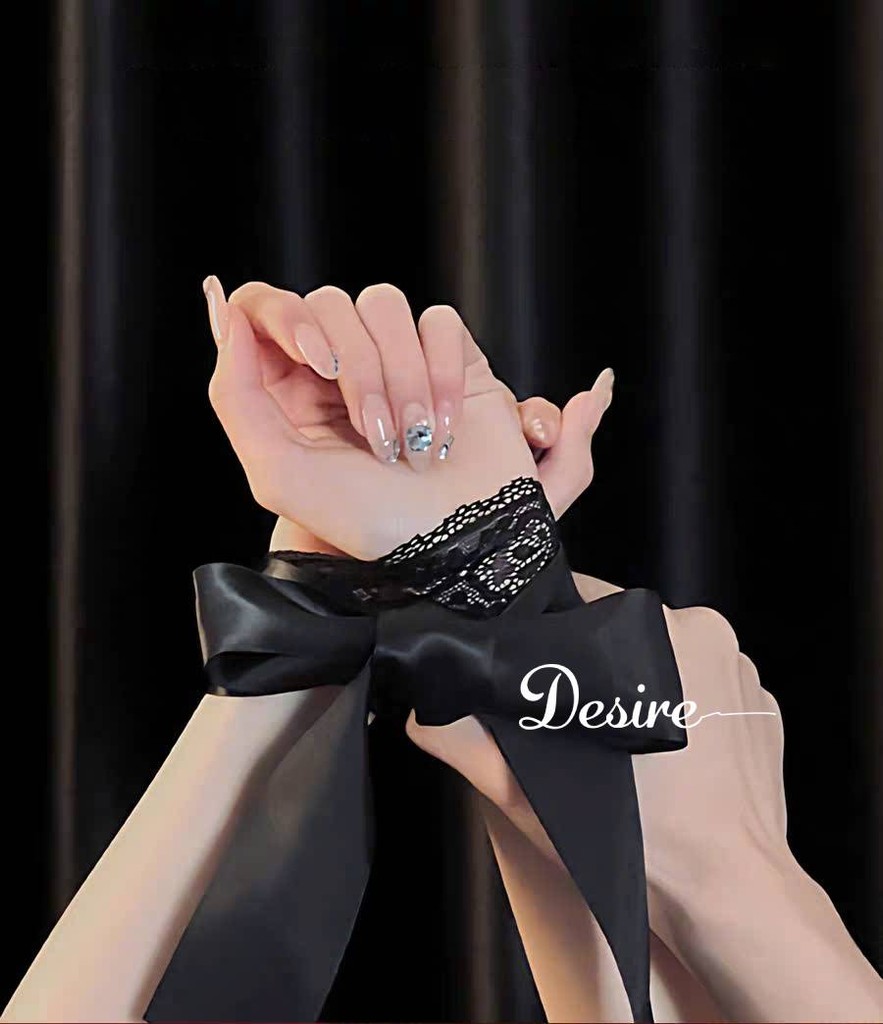 Desire Store, Bịt mắt ren Trói tay ren lụa - Phụ kiện cosplay phòng ngủ gợi cảm BM-004 image 3 of 13