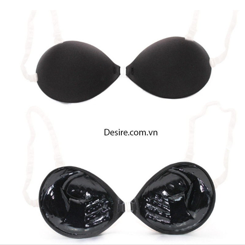 Desire Store, Miếng dán ngực cài trước siêu nâng ngực siêu dính, Áo bra dán Ngực Silicon bàn tay hở lưng 2,5cm - Đen không dây cước, B/36/80 image 6 of 11