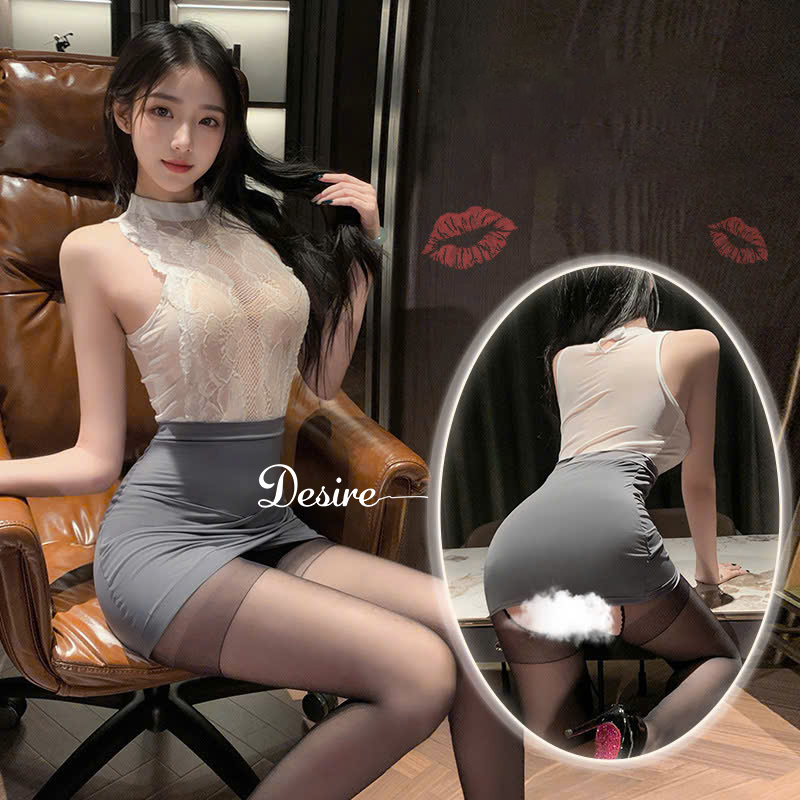 Desire Store, Bộ đồ ngủ hóa trang Cosplay Cô Thư Kí gợi cảm DESIRE VN-1142 image 4 of 8