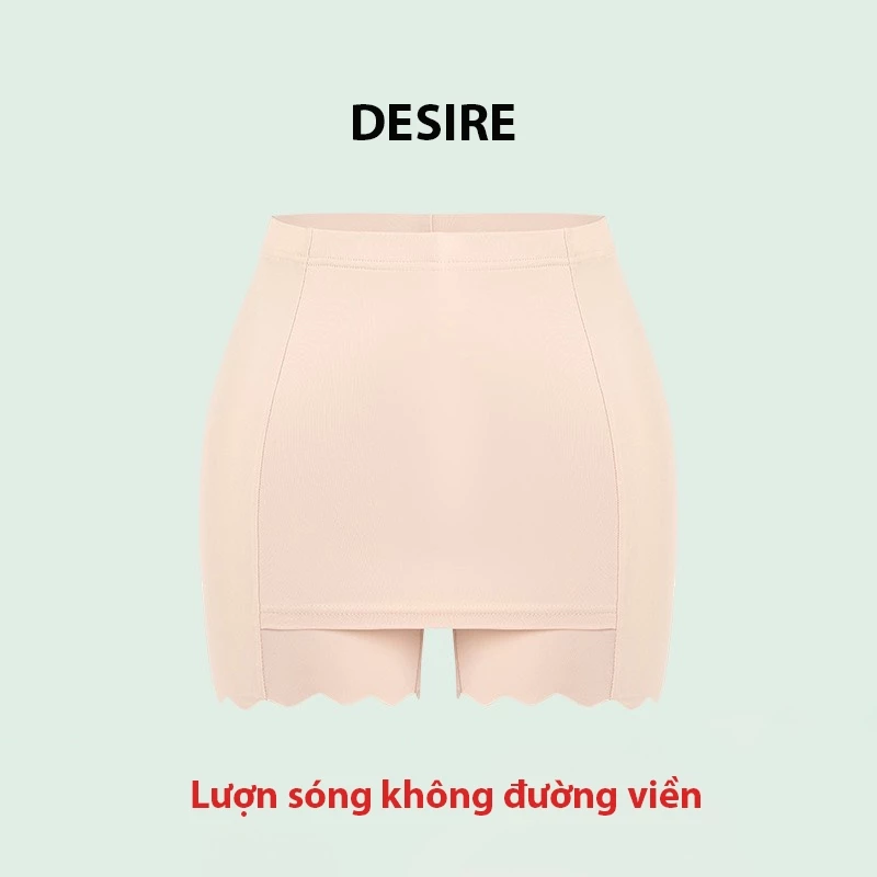 Desire Store, Quần Đùi Mặc Váy Vạt Chống lộ Su lạnh Có đường viền 30cm Thoáng Mát Cạp Cao Quần bảo hộ QL-025 - Nude sóng k viền, XL image 11 of 17