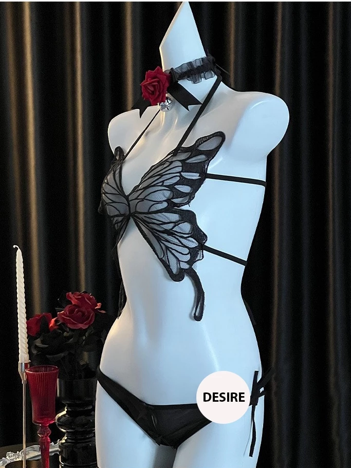 Desire Store, Bồ lót ren lưới gồm Áo và quần cột dây xẻ đáy gợi cảm sexy chính hãng Gui Ruo loại 1 VN-2112 image 3 of 8