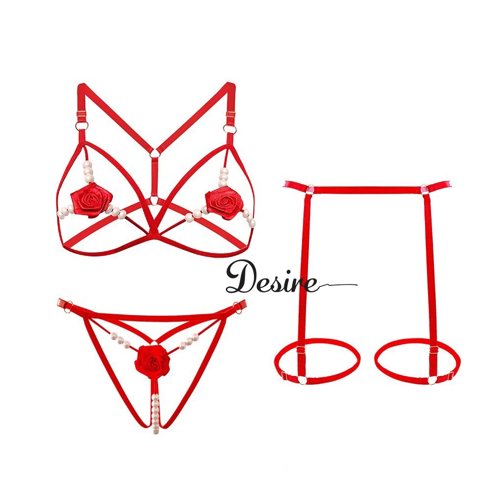 Desire Store, Bộ đồ lót liền thân kèm đai dây Bodysuit DESIRE VN-075 - Đỏ tươi kiểu 1 image 11 of 15