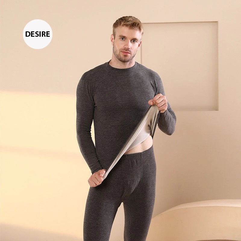 Desire Store, Đồ bộ giữ nhiệt nam lót Len Cashmere cổ cao ấm áp mùa đông cao cấp siêu nhẹ dành cho nam giới DGN-03 image 6 of 12