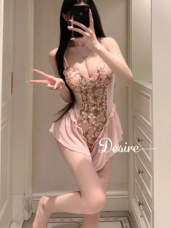 Desire Store, Váy ngủ ren liền thân Bodysuit ren chất mềm mịn DESIRE VN-1130 image 6 of 9