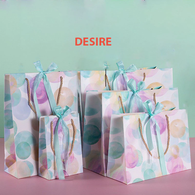 Desire Store, Túi giấy đựng quà sang trọng hoạ tiết tranh sơn dầu hình chữ nhật hộp quà thắt nơ lụa túi quà TQ-02 - Túi Hoạ tiết 6, XL 43 x 32 x14cm image 14 of 15