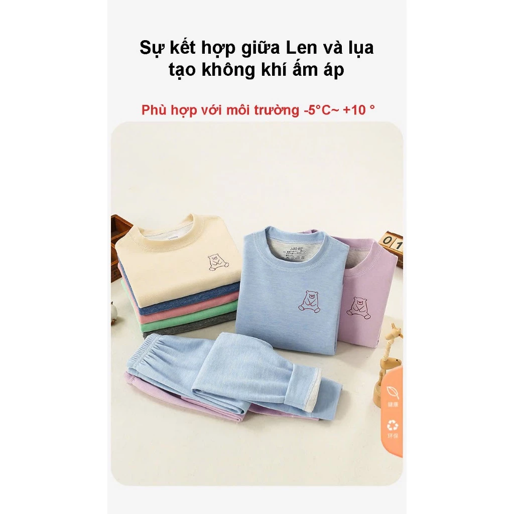 Desire Store, Đồ bộ giữ nhiệt trẻ em cổ cao dày ấm áp chất Nhung lót Len Cashmere cao cấp DESIRE DGN-006 image 7 of 11