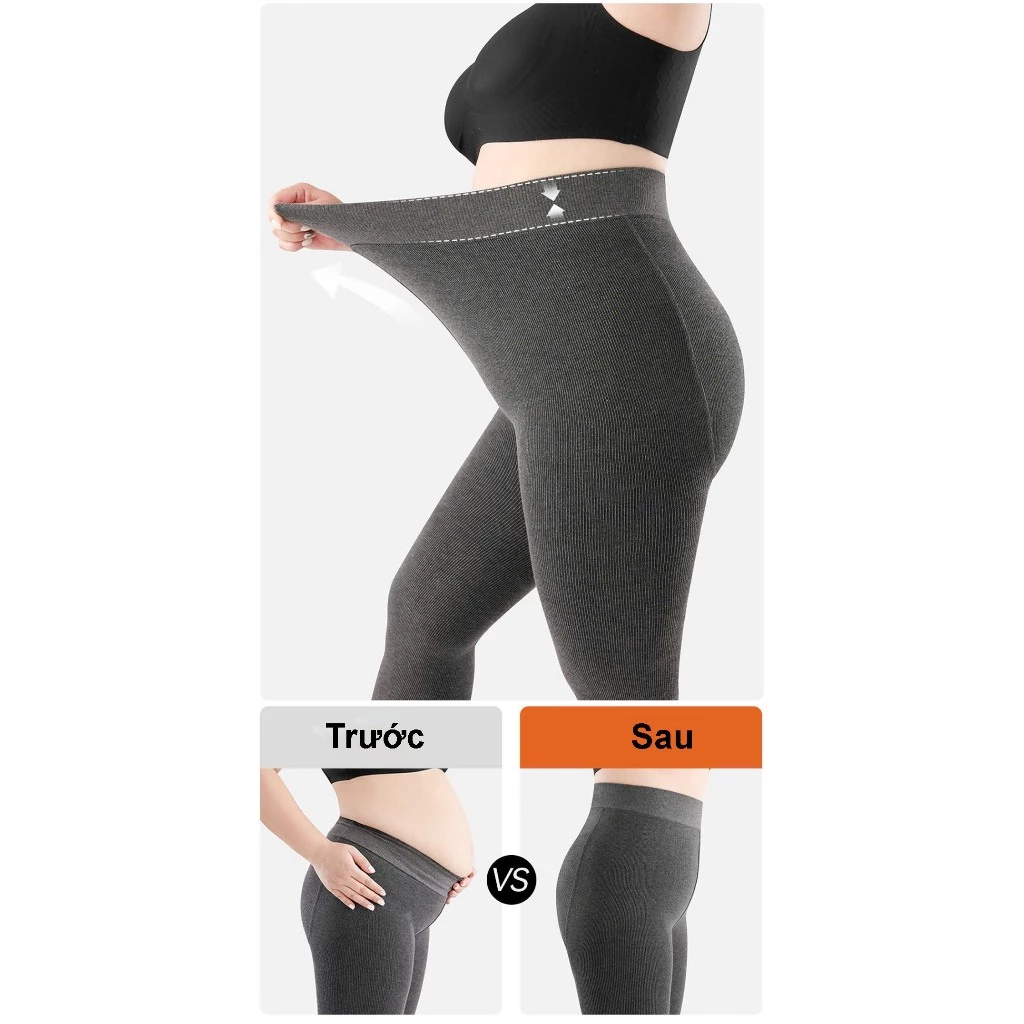 Desire Store, Quần Tất Legging Len Tăm Nữ Cao Cấp Giữ Nhiệt, Có Đế Chống Trơn Trượt, Chất Len Dày Dặn Co Giãn 4 Chiều KF7029 image 9 of 13