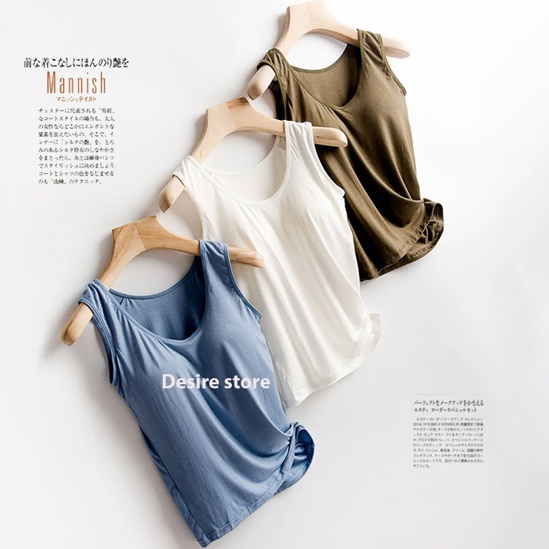 Desire Store, Áo ba lỗ sát nách kèm mút đệm ngực thun Vicose cao cấp A2011 image 6 of 17