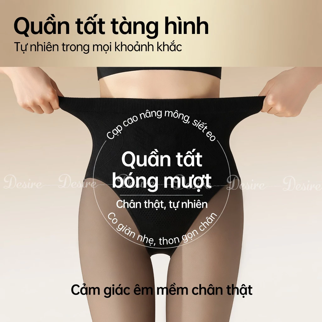 Desire Store, Quần Tất Nữ BONAS Đen Lót Da 80D - Quần Tất 1 Lớp Đánh Lừa Thị Giác Trong Suốt Che Khuyết Điểm SG102 (BONAS Women’s 80D Black Tights with Nude Lining – Single-Layer "Illusion" Tights for a Sheer, Flawless Look (Model SG102)) image 5 of 8