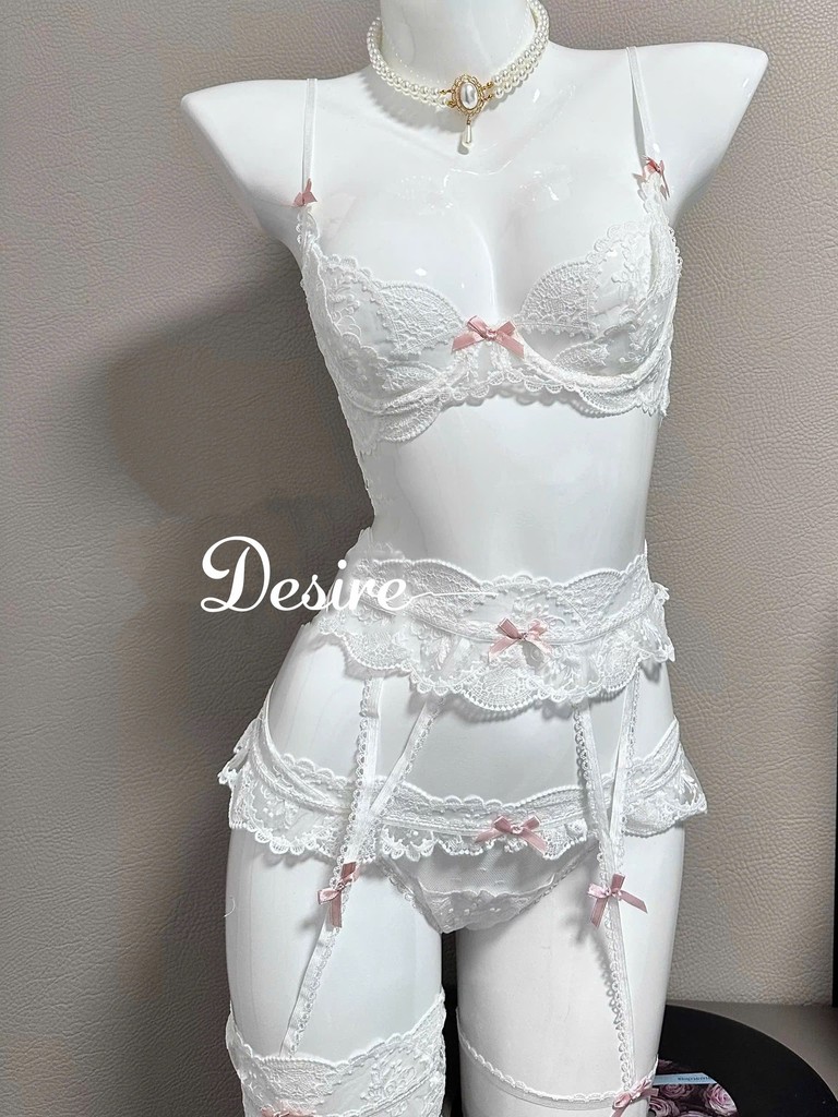 Desire Store, T198 Set nội y - Bộ lót ren liền thân có gọng ngực kèm đai sexy xuyên thấu HÀNG QC CAO CẤP DESIRE image 7 of 14