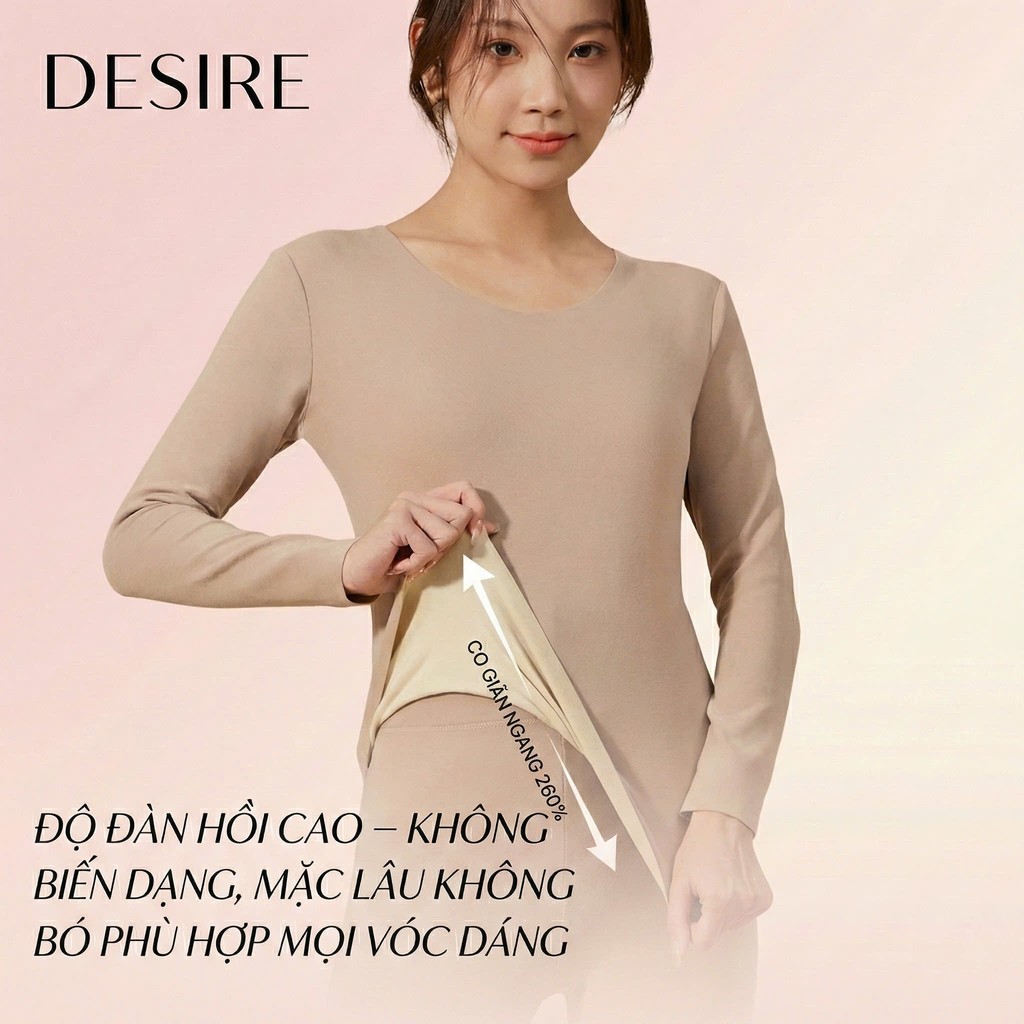 Desire Store, Quần dài giữ nhiệt Nhung lót sợi nhiệt Derong mềm siêu nhẹ mùa đông ấm áp Quần dài lót trong giữ nhiệt QGN-9093 image 9 of 26