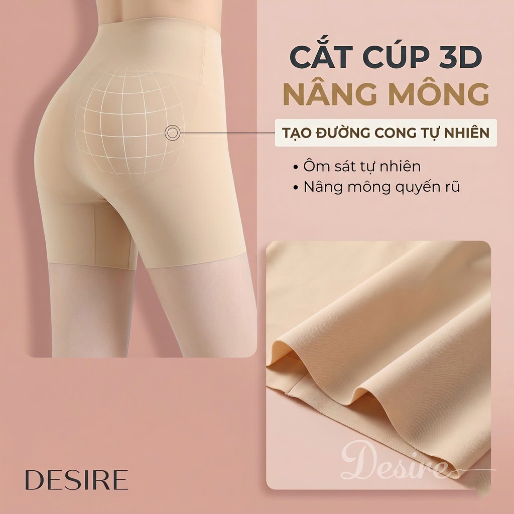 Desire Store, Quần đùi mặc váy chất su lụa lạnh không đường viền chính hãng MYC HOME QL-021 image 4 of 18