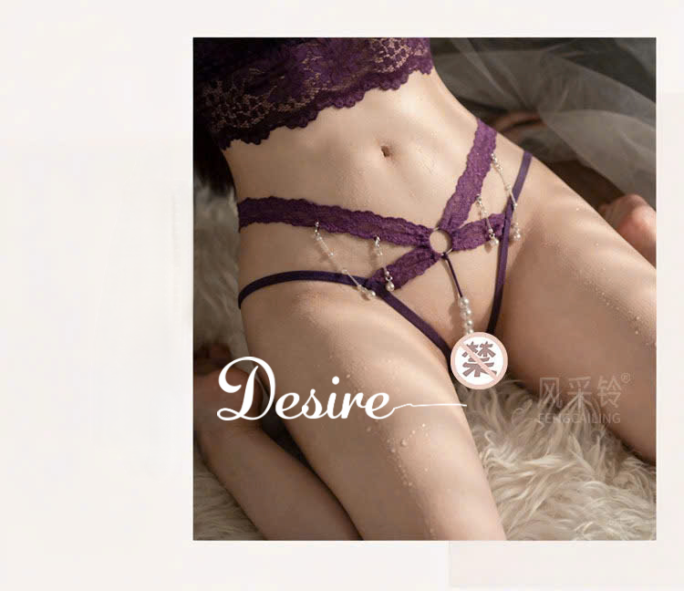 Desire Store, Quần Lót Nữ Lọt Khe Ren Đan Chéo Đính Ngọc Trai Quyến Rũ DESIRE- F309 (Alluring Women’s Lace Thong with Pearl Embellishments DESIRE- F309) image 11 of 25
