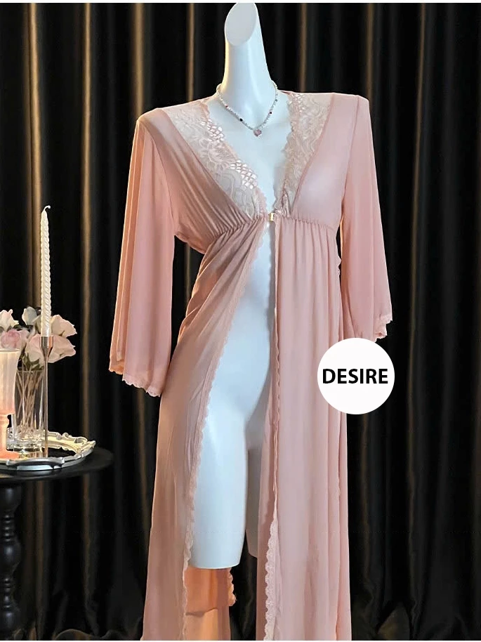 Desire Store, Áo choàng ren dáng dài cài ngực trước gợi cảm sang trọng DESIRE VN-84491 image 5 of 11