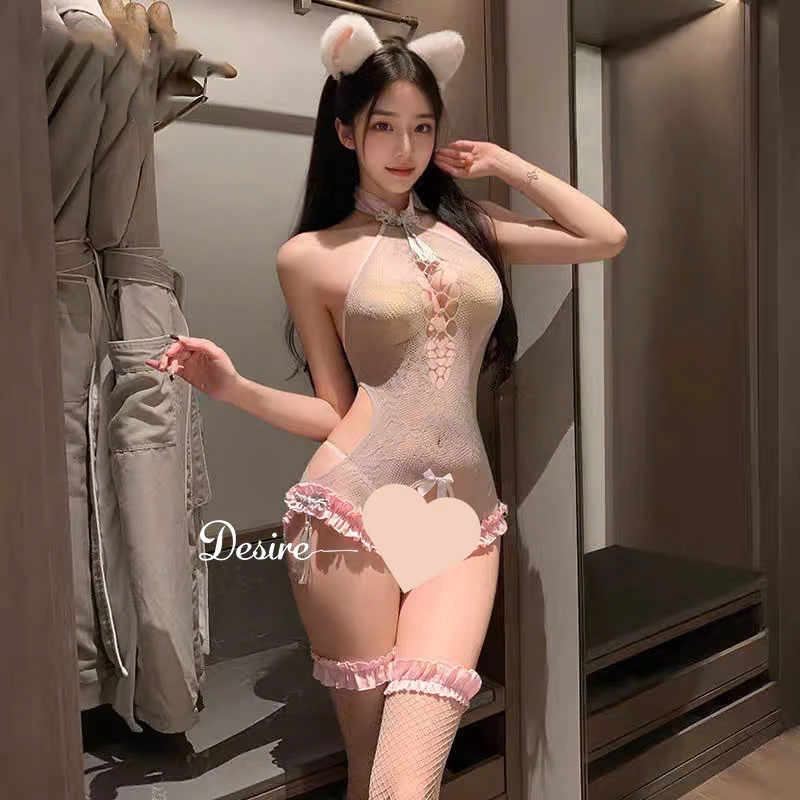 Desire Store, Bộ Bodysuit - Đồ ngủ Sexy Xuyên Thấu Phối Ren Gợi Cảm Ôm Sát Tôn Dáng Cao Cấp DESIRE VN-2128 - Set cơ bản image 6 of 7