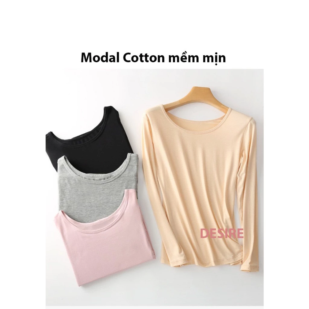 Desire Store, Áo dài tay ôm thun chất Vicose ủ kem chống nắng, lót trong giữ nhiệt mùa thu đa dụng A601- Q602 image 2 of 18