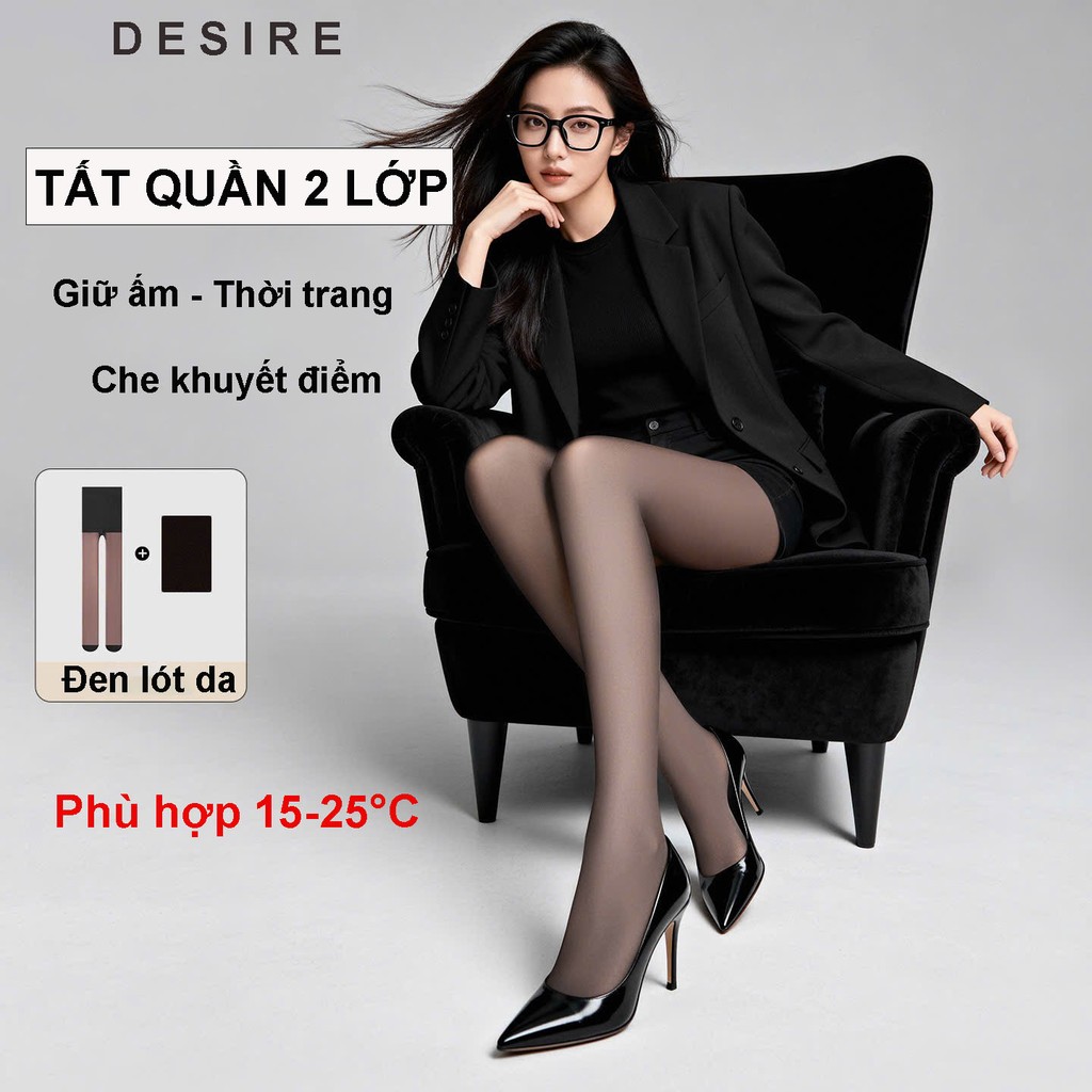 Video của Tất quần đen lót da 120G dày hai lớp lót nỉ giữ ấm che khuyết điểm định hình dáng CHÍNH HÃNG BONAS T-014