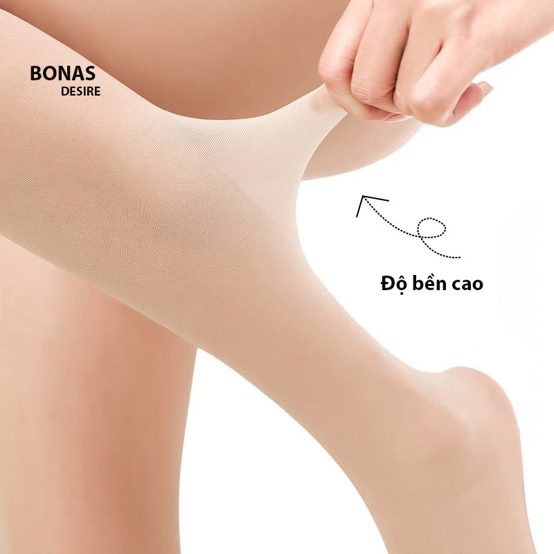 Desire Store, Tất quần mỏng mịn chống tia UV mùa hè chính hãng BONAS màu da đen DS1081 image 2 of 12