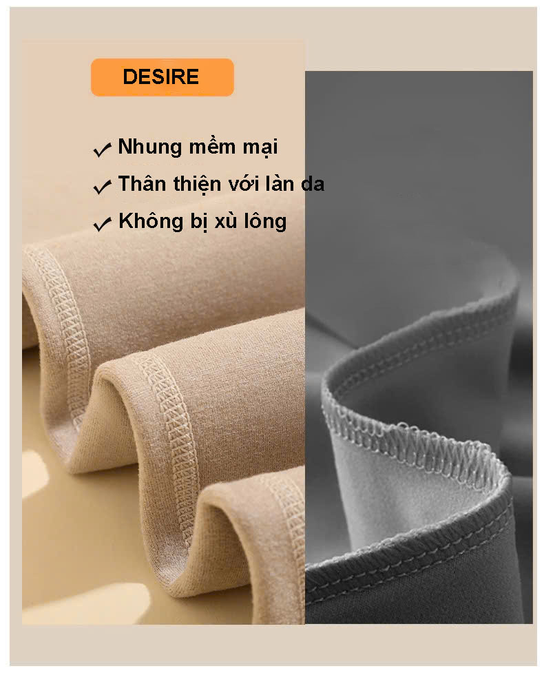 Desire Store, Quần Legging giữ nhiệt Nhung Lyocell ôm body không đường viền siêu nhẹ thích hợp cho mùa thu đông DESIRE GY-086 image 8 of 12