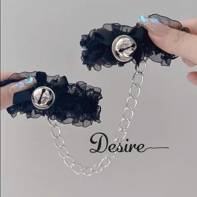 Desire Store, ✨ BỘ CÓNG TRÓI CHÂN REN ĐÍNH CHUÔNG CÓ DÂY XÍCH - DESIRE STORE ✨ (✨ Lace Ankle Cuffs with Bells and Chain - DESIRE STORE ✨) image 3 of 5