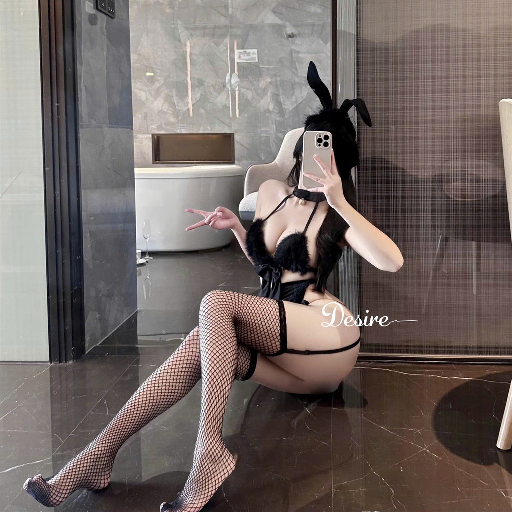 Desire Store, Set Cosplay Cô Nàng Thỏ Bunny Girl - Đồ Cosplay Thỏ Con Quyến Rũ Phối Lông Mềm Mại DESIRE VN-6185 image 6 of 14