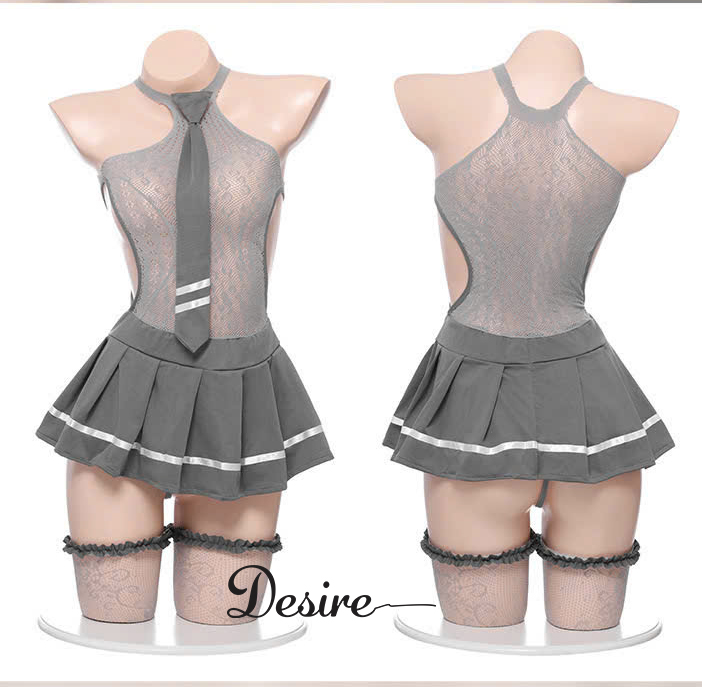Desire Store, 7441 Bộ đồ ngủ Cosplay Cô Nữ Sinh gợi cảm khoét eo phối lưới xuyên thấu sexy kèm tất DESIRE image 8 of 10