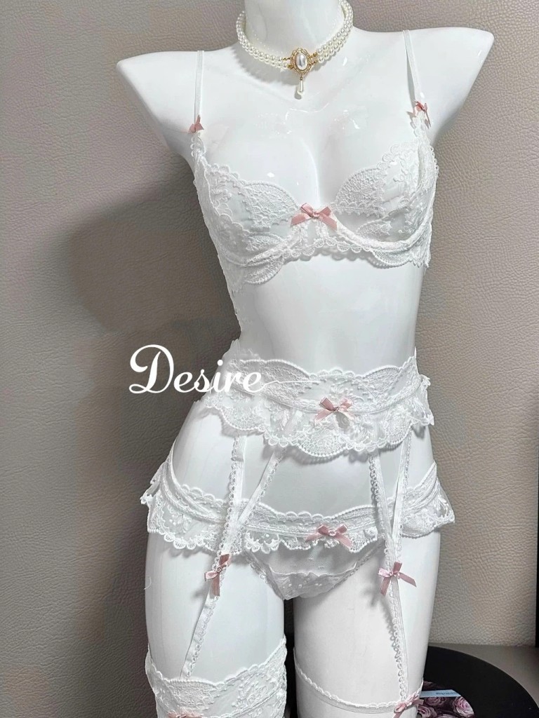 Desire Store, T198 Set nội y - Bộ lót ren liền thân có gọng ngực đầy đủ phụ kiện sexy xuyên thấu HÀNG QC CAO CẤP DESIRE image 8 of 14