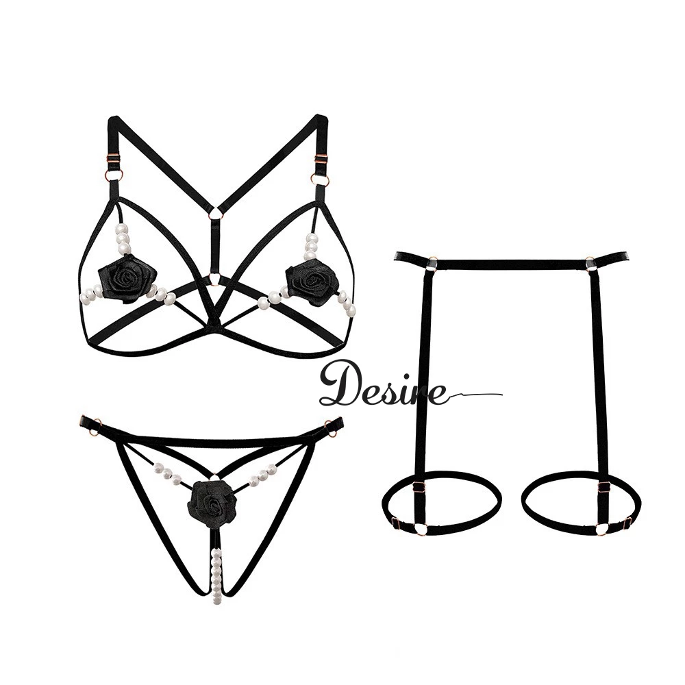 Desire Store, Bộ đồ lót liền thân kèm đai dây Bodysuit DESIRE VN-075 - Đen kiểu 1 image 10 of 15