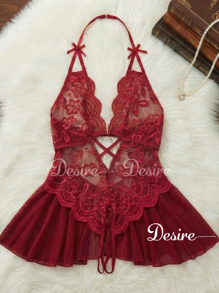 Desire Store, Váy ngủ liền thân Bodysuit ren xuyên thấu DESIRE VN-2601 image 4 of 9