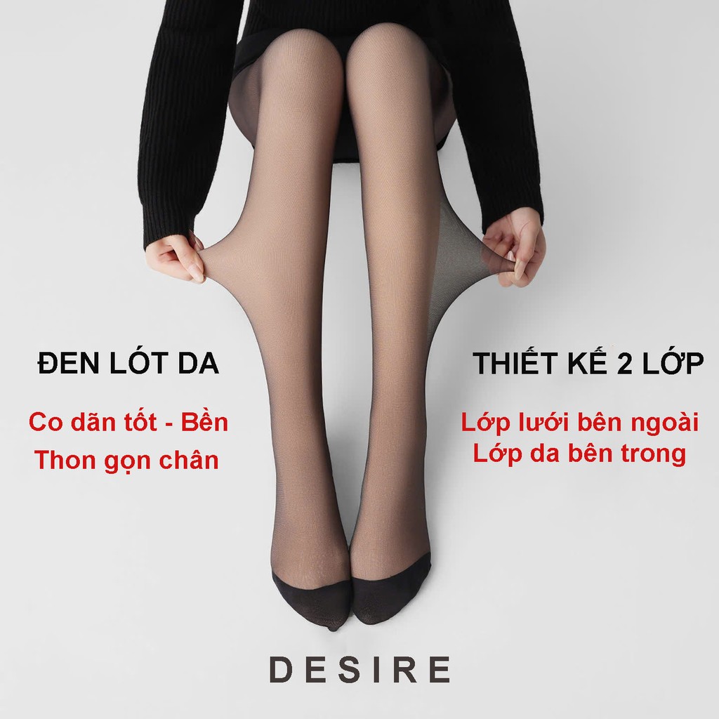Desire Store, Tất quần đen lót da 120G dày hai lớp lót nỉ giữ ấm che khuyết điểm định hình dáng CHÍNH HÃNG BONAS T-014 image 2 of 13
