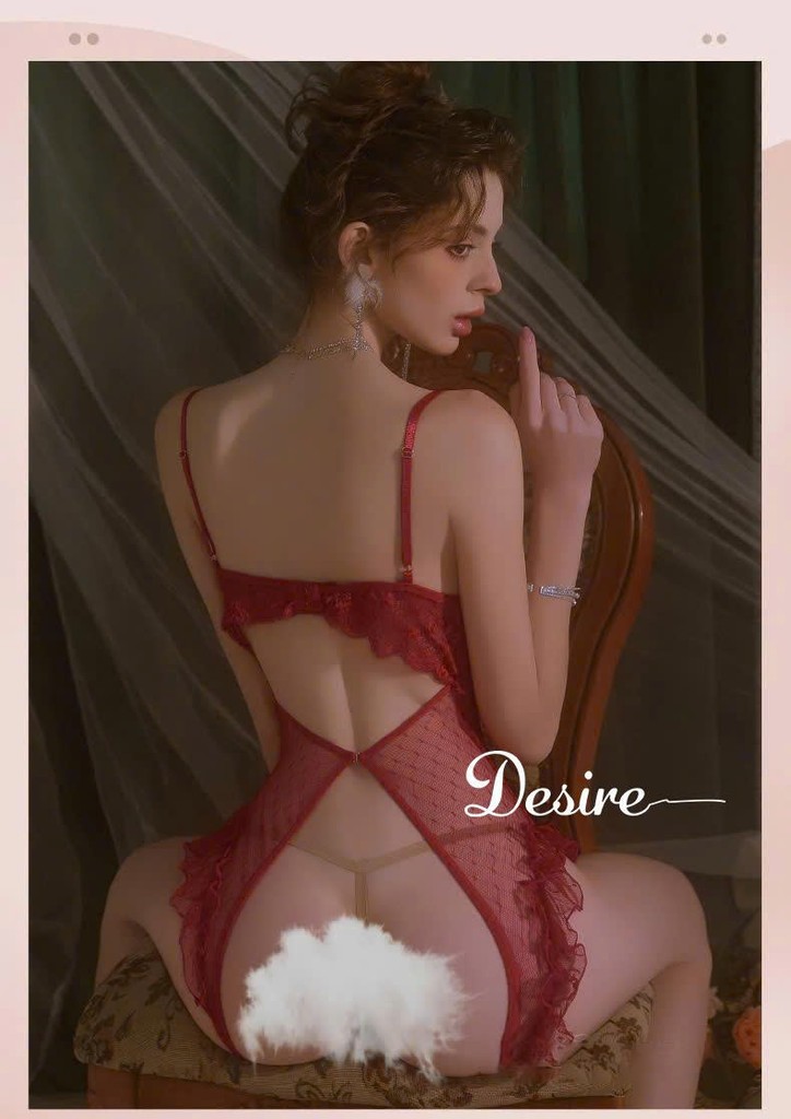Desire Store, [50-80kg] Bodysuit liền thân xẻ đáy 1179 - Váy ngủ ren liền thân Hàng cao cấp loai 1 DESIRE image 3 of 13