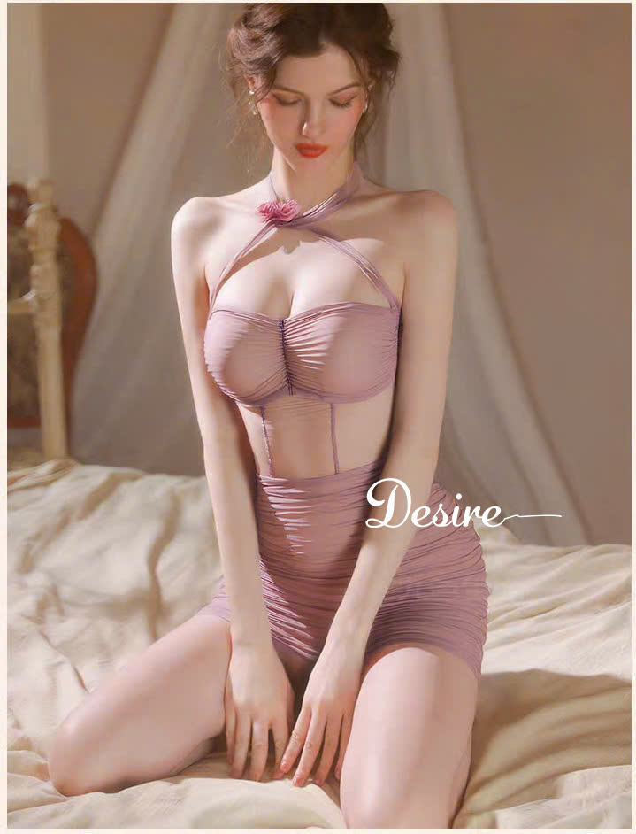 Desire Store, Váy Ngủ Sexy Quyến Rũ Ôm Body Xuyên Thấu Voan Mỏng Hai Dây Cao Cấp DESIRE 376 image 8 of 15