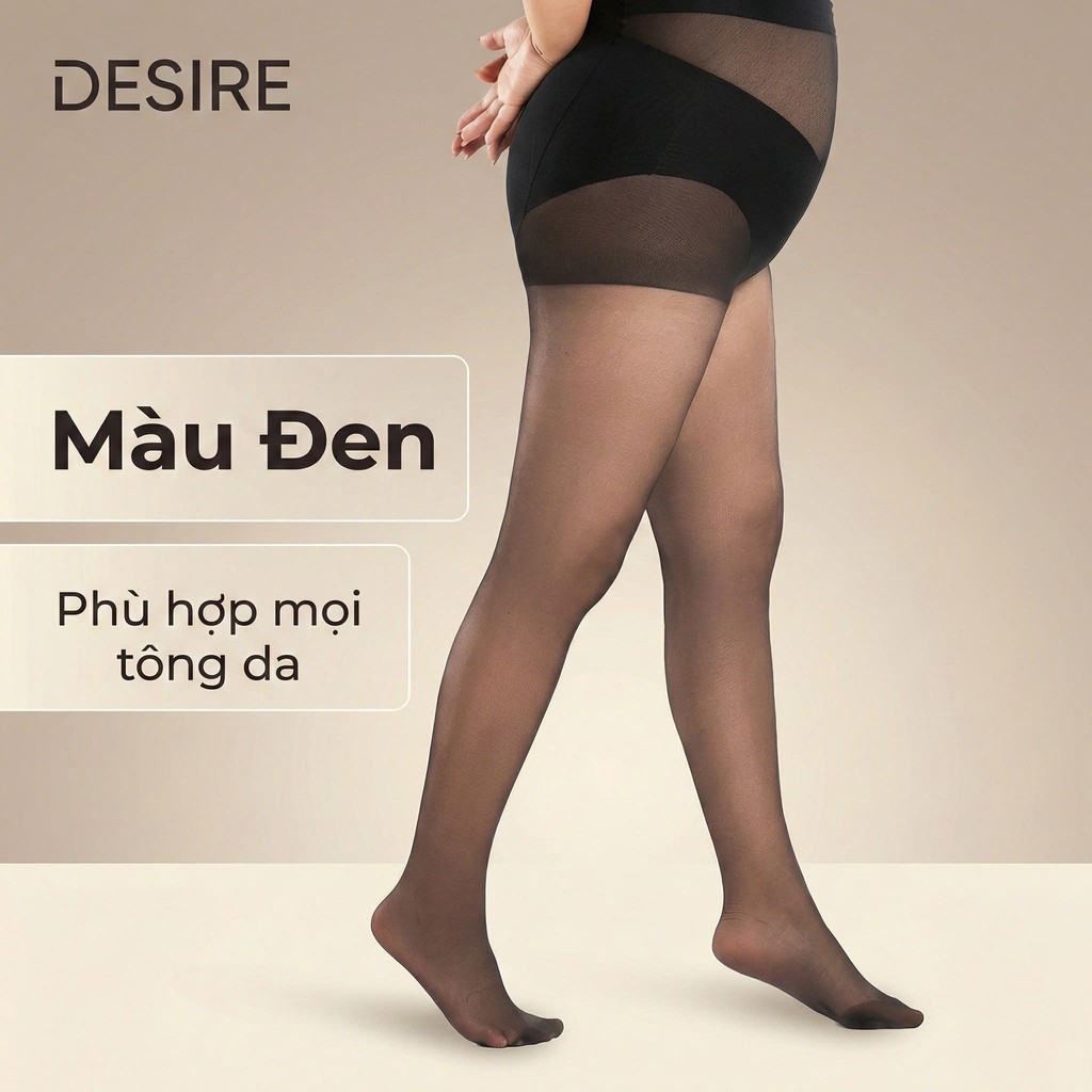 Desire Store, Tất quần 15D BIGSIZE màu đen và da thon gọn dáng che khuyết điểm chính hãng BONAS T-016 - 15D ĐEN XXL #1124 image 12 of 14