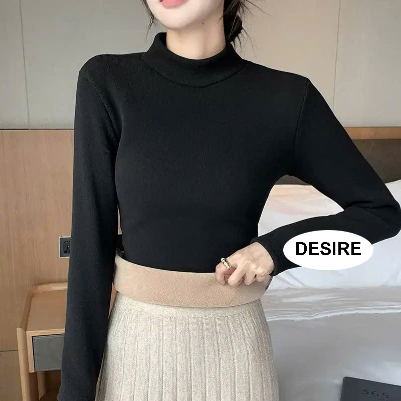 Desire Store, Áo cổ lọ chất Nhung len tăm lót lông cừu dày giữ nhiệt mùa đông ấm áp DESIRE H331 image 5 of 16
