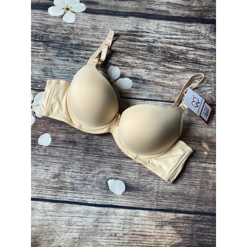 Desire Store, Áo ngực trơn mút dày nâng ngực tạo khe có gọng mặc áo dài, váy tiệc hãng MW hàng Việt ANM-0011 image 4 of 8