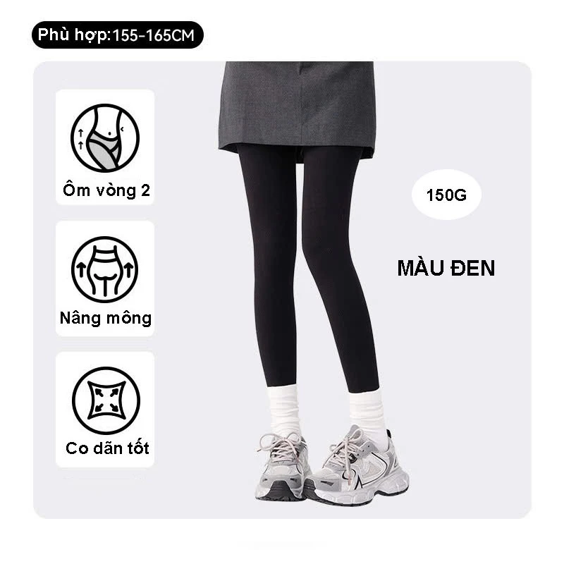 Desire Store, Quần Tất Legging Len Tăm Nữ Cao Cấp Giữ Nhiệt, Có Đế Chống Trơn Trượt, Chất Len Dày Dặn Co Giãn 4 Chiều KF7029 - Màu Đen image 10 of 13