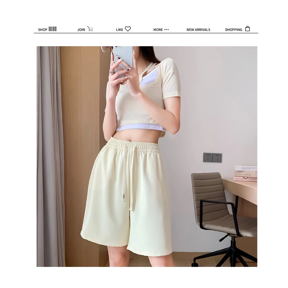 Desire Store, Quần Short nữ thun loại 1 dày dặn cột chun QN-003 image 6 of 11