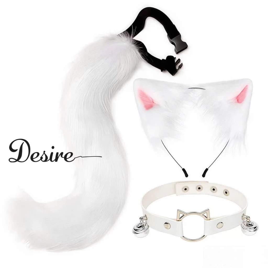 Desire Store, Đuôi cáo cosplay, phụ kiện hóa trang Halloween, Lolita DESIRE DC-001 - Combo 2 Trắng image 18 of 18